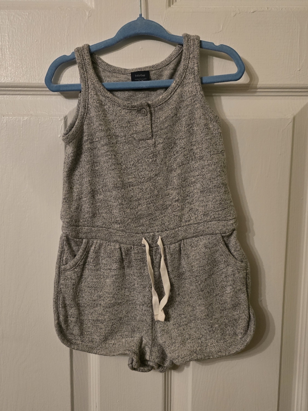 GAP Heather Gray Knit Sleeveless Romper